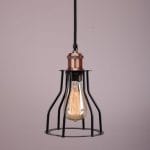 Κρεμαστό φωτιστικό μονόφωτο μεταλλικό κλουβί39