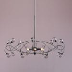 Φωτιστικό Κρεμαστό 6 φώτα με διακοσμητικά κρύσταλλα μπάλες1