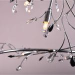 Φωτιστικό Κρεμαστό 8 φώτα κλαδί αμυγδαλιά με διακοσμητικά κρύσταλλα - Image 2