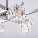 Φωτιστικό οροφής 8 φώτα με κυβάκι γυαλί διάφανο παγάκι - Image 3