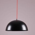 Κρεμαστό φωτιστικό μονόφωτο καμπάνα 34cm σε μαύρο χρώμα