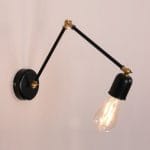 Επιτοίχιο φωτιστικό μεταλλικό σε μαύρο χρώμα με δυνατότητα ρύθμισης κλίσης