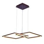 Κρεμαστό φωτιστικό LED 50w Linus σε καφέ χρώμα τετράγωνο