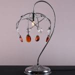 Επιτραπέζιο φωτιστικό 1 φως καλαθάκι με κρύσταλλα σε χρώμιο απόχρωση