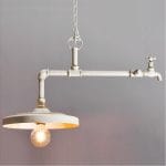 Κρεμαστό Μεταλλικό Φωτιστικό 1 φώς σωλήνες ύδρευσης με διακοσμητική βρύση