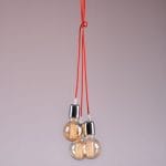 Κρεμαστό φωτιστικό 3 φώτα σε μπουκέτο με χρώμιο απόχρωση