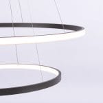 Κρεμαστό φωτιστικό δύο κύκλοι LED δαχτυλίδια 52W 7550Lm σε ανθρακί χρώμα - Image 3