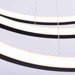 Κρεμαστό φωτιστικό τρεις κύκλοι LED δαχτυλίδια 88W σε μαύρο χρώμα - Image 4