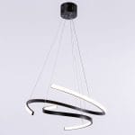 Κρεμαστό φωτιστικό ελικοειδές σχήμα LED 46W 6690Lm σε μαύρο χρώμα