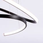 Κρεμαστό φωτιστικό ελικοειδές σχήμα LED 46W 6690Lm σε μαύρο χρώμα - Image 2