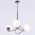 Φωτιστικό κρεμαστό 3 φώτα wals με οπάλ γυαλί σε χρώμιο απόχρωση