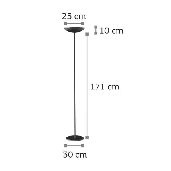 Επιδαπέδιο φωτιστικό από μαύρο μέταλλο (45021-Μαύρο) - Image 2