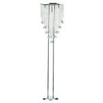 Επιδαπέδιο φωτιστικό από χρώμιο μέταλλο και διάφανα κρύσταλλα (45334-Χρώμιο)