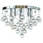 Φωτιστικό οροφής από χρώμιο μέταλλο και διάφανα κρύσταλλα (5292-Α-Χρώμιο)