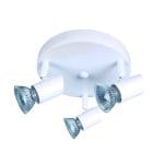 Επιτοίχιο σποτ από μέταλλο σε λευκή απόχρωση (9077-3Φ-Λευκό)