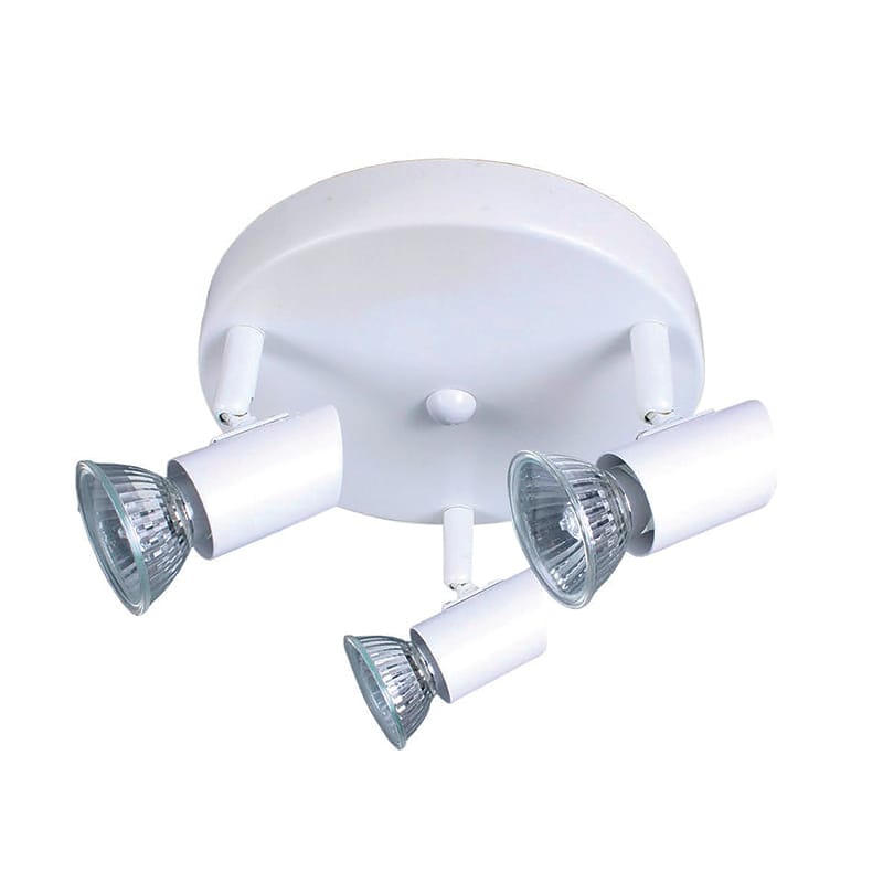 9077-3 Επιτοίχιο σποτ από μέταλλο σε λευκή απόχρωση (9077-3Φ-Λευκό) - Image 1