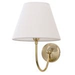 Επιτοίχιο φωτιστικό από μέταλλο σε χρυσή απόχρωση και υφασμάτινο καπέλο (43022-Χρυσό)