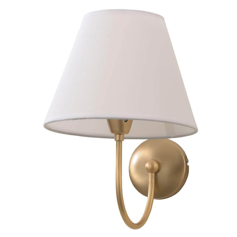 epitoixio-fotistiko-43022-gold-mat Επιτοίχιο φωτιστικό από μέταλλο σε χρυσό ματ απόχρωση και υφασμάτινο καπέλο (43022-Χρυσό Ματ) - Image 1