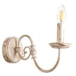 Επιτοίχιο φωτιστικό από μέταλλο σε λευκή πατίνα (43371-Λευκή Πατίνα)