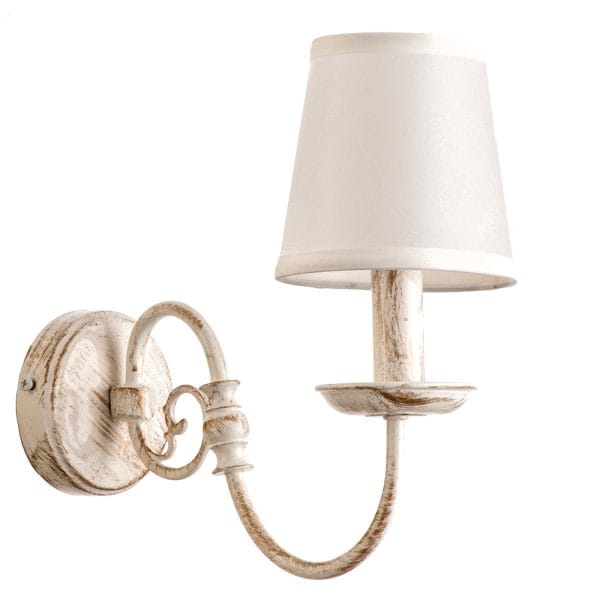 Επιτοίχιο φωτιστικό από μέταλλο σε λευκή πατίνα (43371-Λευκή Πατίνα) - Image 2