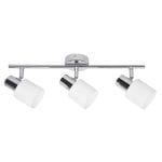 Επιτοίχιο σποτ από μέταλλο σε χρώμιο απόχρωση (9079-3Φ-Χρώμιο)