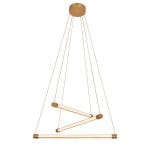 Κρεμαστό φωτιστικό 3Φ LED 30W μεταλλικό χρυσό ματ Abba 4237500