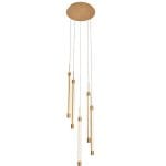 Κρεμαστό φωτιστικό 5Φ LED 40W μεταλλικό χρυσό ματ Abba 4237600