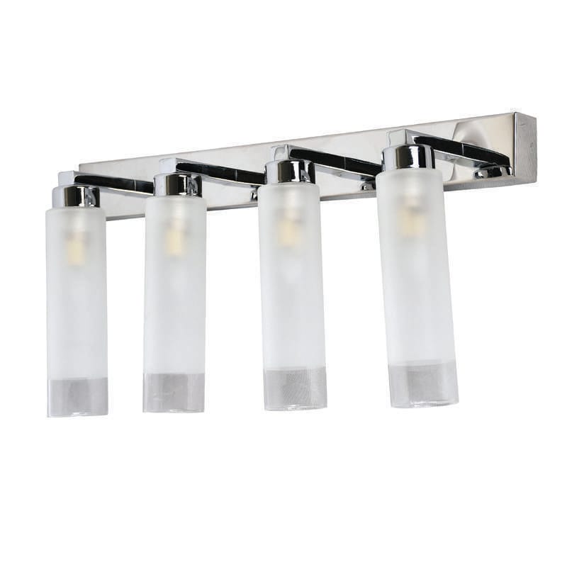 43419-4 Επιτοίχιο φωτιστικό από χρώμιο μέταλλο και αμμοβολή γυαλί (43419-4Φ-Χρώμιο) - Image 1