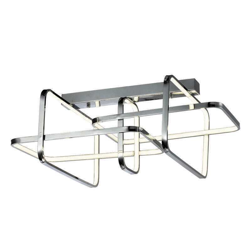 6178B-800X800 Φωτιστικό οροφής LED 80W χρώμιο από αλουμίνιο (6178-Β-Χρώμιο) - Image 1