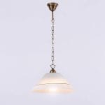 Κρεμαστό φωτιστικό γυάλινο μονόφωτο με ανάρτηση οξυντέ