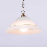 Κρεμαστό φωτιστικό γυάλινο μονόφωτο με ανάρτηση οξυντέ - Image 2