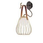 Επιτοίχιο φωτιστικό απλίκα σε χρυσό με οπάλ γυαλί Levik 4195600