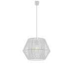 Κρεμαστό φωτιστικό μονόφωτο D40cm με κορδόνι σε λευκό Zaira 4198100