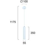 Κρεμαστό φωτιστικό μονόφωτο λευκό H:350 Lesante 4144300 - Image 2