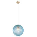 Κρεμαστό φωτιστικό μονόφωτο μπλε Aspa 4206101