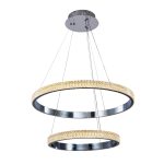 Κρεμαστό φωτιστικό LED 94W από χρώμιο αλουμίνιο και ακρυλικό (6033-A-CH)