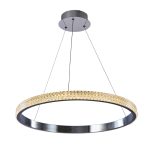 Κρεμαστό φωτιστικό LED 56W χρώμιο αλουμίνιο και ακρυλικό (6033-B-CH)