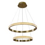 Κρεμαστό φωτιστικό LED 94W από χρυσαφί αλουμίνιο και ακρυλικό (6033-A-GL)