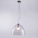 Κρεμαστό φωτιστικό διάφανο με χειροποίητο γυαλί Μurano