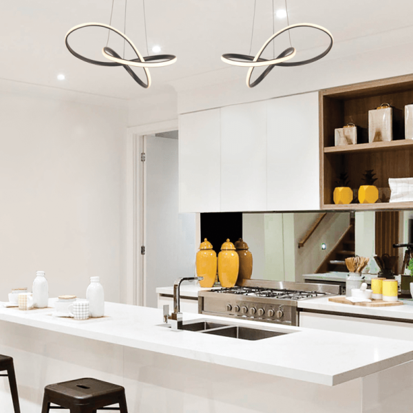 Κρεμαστό φωτιστικό LED 48W 2880LM 3000K μαύρο D48 GORDIUS - Image 3