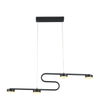 Κρεμαστό φωτιστικό LED 36W Marbella μαύρο με ασύρματο χειριστήριο