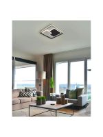 Φωτιστικό οροφής τετράγωνο LED 112W Zaragosa μαύρο με ασύρματο χειριστήριο - Image 2