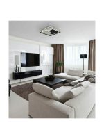 Φωτιστικό οροφής τετράγωνο LED 112W Zaragosa μαύρο με ασύρματο χειριστήριο - Image 3