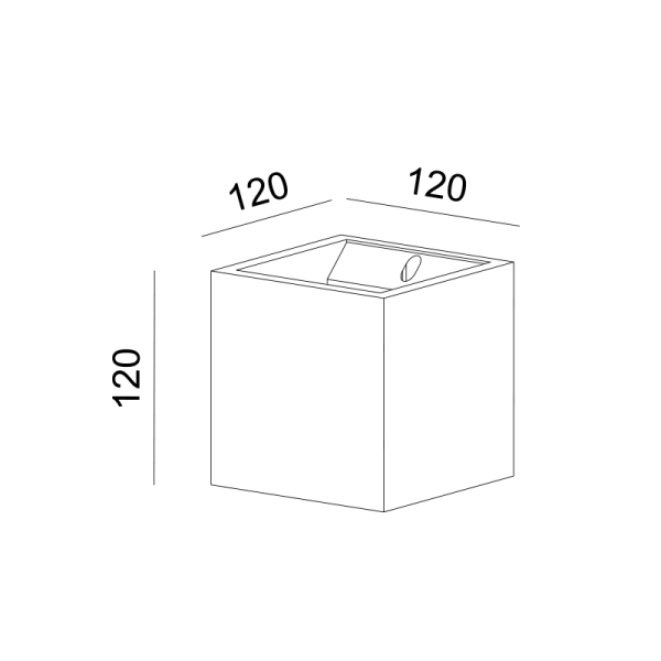 ΓΥΨΙΝΟ ΕΠΙΤΟΙΧΟ ΦΩΤΙΣΤΙΚΟ 1XG9 BLOCK Φ12x12x12CM - Image 2