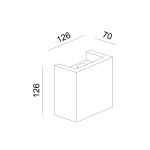 ΓΥΨΙΝΟ ΕΠΙΤΟΙΧΟ ΦΩΤΙΣΤΙΚΟ 1XG9 BLOCK 12,6x7x12,6CM - Image 2