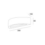 ΓΥΨΙΝΟ ΕΠΙΤΟΙΧΟ ΦΩΤΙΣΤΙΚΟ 1XE14 MEIO 30x9,8x8CM - Image 2