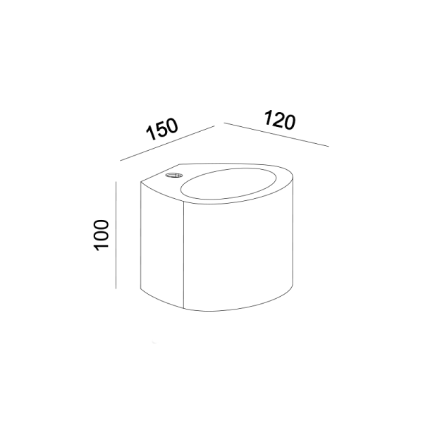 ΓΥΨΙΝΟ ΕΠΙΤΟΙΧΟ ΦΩΤΙΣΤΙΚΟ 1XG9 JAJE 15x12x10CM - Image 2