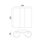 ΓΥΨΙΝΟ ΕΠΙΤΟΙΧΟ ΦΩΤΙΣΤΙΚΟ 4XG9 BOEK 23,6x9,8x25CM - Image 2