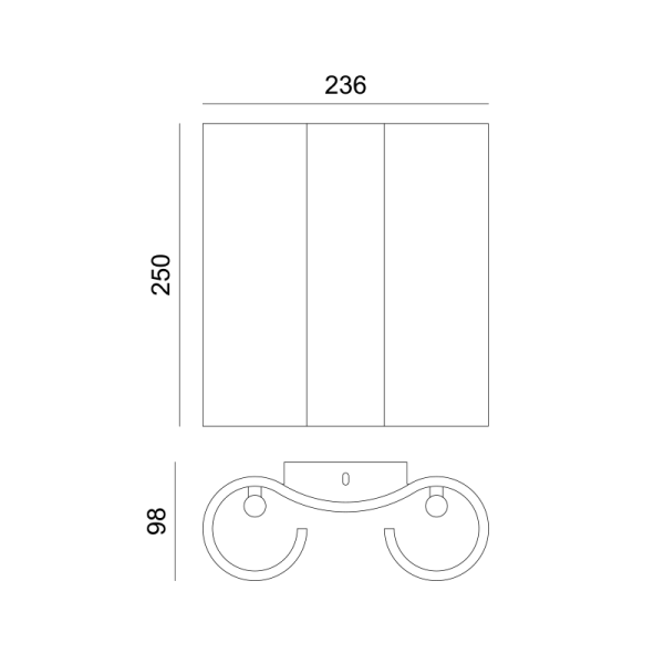 ΓΥΨΙΝΟ ΕΠΙΤΟΙΧΟ ΦΩΤΙΣΤΙΚΟ 4XG9 BOEK 23,6x9,8x25CM - Image 2