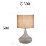 Επιτραπέζιο Φωτιστικό Λάμπα Γκρι με Καπέλο D:300 Lana - Image 3